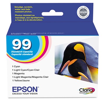 Epson (99) Claria Ink - Cyan/Light Cyan/Light Magenta/Magenta/Yellow (5/Pack)