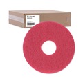 Cleaning Cloths | Boardwalk BWK4012RED 12 in. Diameter Buffing Floor Pads - Red (5/Carton) image number 1