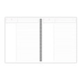 Office Jansan | Cambridge 06064 (80) 11 in. x 8.5 in. Sheets Action Planner Project-Management Format Wirebound Guided Business Notebook - Dark Gray Linen Cover image number 1