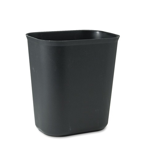 Trash & Waste Bins | Rubbermaid Commercial FG254100BLA 3.5 gal. Fiberglass Wastebasket - Black image number 0