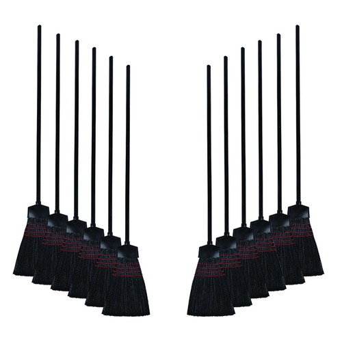 Brooms | Boardwalk BWK916P 54 in. Wood Handle Maid Broom with Plastic Bristles (1 Dozen) image number 0