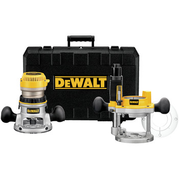 WOODWORKING TOOLS | Dewalt DW618PK 2-1/4 HP EVS Fixed Base & Plunge Router Combo Kit with Hard Case