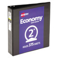 Office Jansan | Avery 05730 11 in. x 8.5 in. 3 Rings 2 in. Capacity Economy View Binder with Round Rings - Black image number 0