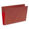 Office Jansan | Smead 74696 5.25 in. Expansion Redrope Drop-Front End Tab File Pockets with Fully Lined Colored Gussets - Legal, Redrope/Red (10/Box) image number 1
