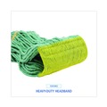 Office Jansan | Boardwalk BWK501GN 5 in. Headband Super Loop Cotton/Synthetic Fiber Wet Mop Head - Small, Green (12/Carton) image number 6