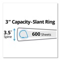 Office Jansan | Avery 27650 11 in. x 8.5 in. 3 in. Capacity 3 Rings Durable Non-View Binder with DuraHinge and Slant Rings - Black image number 3