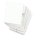 Office Jansan | Avery 11378 11 in. x 8.5 in. 26-Tab Exhibit 1 to Exhibit 25 Avery Style Preprinted Legal Exhibit Bottom Tab Index Dividers - White (1-Set) image number 1