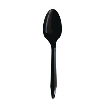 Boardwalk Mediumweight Polypropylene Spoon Cutlery - Black (1000/Carton)
