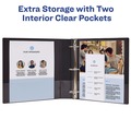 Office Jansan | Avery 19650 11 in. x 8.5 in. 3 Rings 1.5 in. Capacity Showcase Economy View Binders with Slant Rings - Black image number 4