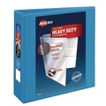 Office Jansan | Avery 05601 11 in. x 8.5 in. 3 Rings 3 in. Capacity Heavy-Duty Non Stick View Binder with DuraHinge and Slant Rings - Light Blue image number 0