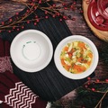 Food Trays, Containers, and Lids | SOLO HB12-PLANET 12 oz. ProPlanet Seal Compostable Paper Dinnerware Bowl - White (1000/Carton) image number 5