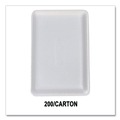 Food Trays, Containers, and Lids | GEN 15PWH 14.44 in. x 7.88 in. x 1.37 in. #15P Meat Trays - White (200/Carton) image number 1