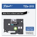 Bulk Savings Pricing 2 | Brother P-Touch TZE315 0.23 in. x 26.2 ft. TZe Standard Adhesive Laminated Labeling Tape - White on Black image number 2