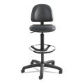  | Safco 3406BL Precision Extended-Height Swivel Stool with Adjustable Footring - Black Vinyl image number 1