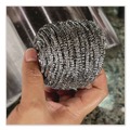 Bulk Savings Pricing 2 | Boardwalk 83LGI Stainless Steel Scrubber - Medium, Steel Gray (72/Carton) image number 2