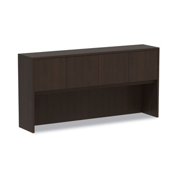 Alera ALEVA287215ES Valencia Series 70.63 in. x 15 in. x 35.38 in. Hutch with Doors - Espresso