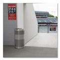 Trash Cans | Rubbermaid Commercial FGS3ETBKPL 25 gal. Classics Perforated Steel Open Top Receptacle - Black image number 3