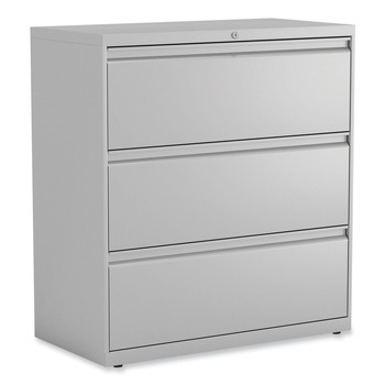Alera 36 in. x 18.63 in. x 40.25 in. 3 Legal/Letter/A4/A5 Size Lateral File Drawers - Light Gray