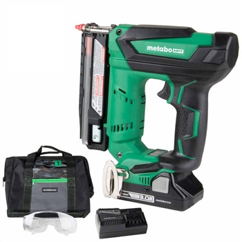 SPECIALTY NAILERS | Factory Reconditioned Metabo HPT NP18DSALM 18V Cordless 1-3/8 in. 23-Gauge Pin Nailer Kit