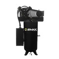 Stationary Air Compressors | EMAX ESS05V060V1 5 HP 60 Gallon Single Stage Single Phase 19 CFM Industrial 2-Cylinder Splash Lubricated Pump Electric SILENT Air Compressor image number 0