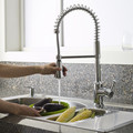 Fixtures | American Standard 4332.350.075 Pekoe 1-Handle Semi-Professional Kitchen Faucet (Stainless Steel) image number 2