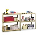Office Filing Cabinets & Shelves | Tennsco LSS-361872 Stur-D-Stor 36.5 in. W x 18.5 in. D x 72 in. H Five-Shelf Shelving - Sand image number 3