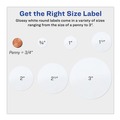 Office Jansan | Avery 22830 2.5 in. Diameter Print-to-the Edge Labels with SureFeed - Round Glossy White (90/Pack) image number 7