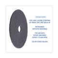 Cleaning Cloths | Boardwalk BWK4020HIP 20 in. Diameter High Performance Stripping Floor Pads - Grayish Black (5/Carton) image number 4