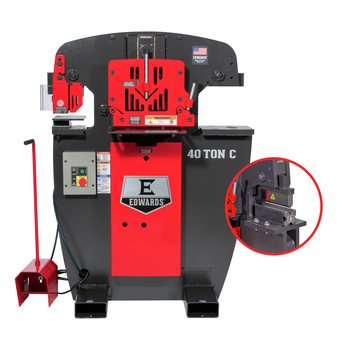 GWP 509913 | Edwards 40151022 115V 1 Phase 40 Ton Corded C Ironworker with 8 in. Brake
