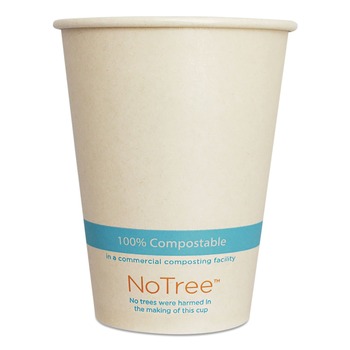 World Centric 12 oz. NoTree Paper Cold Cups - Natural (1000/Carton)