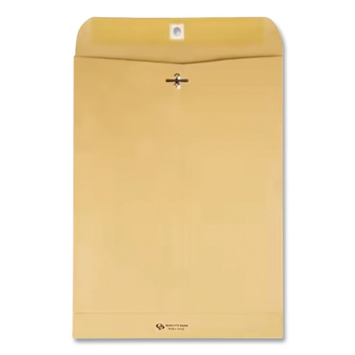Office Jansan | Quality Park QUA37894 Trade Size 94 9.25 in. x 14.5 in. Square Flap Clasp/Gummed Closure Envelopes - Brown Kraft (100/Box) image number 0