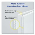 Office Jansan | Avery 17002 11 in. x 8.5 in. 0.5 in. Capacity 3-Rings Durable View Binder with DuraHinge and Slant Rings - White image number 6