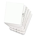 Office Jansan | Avery 01370 11 in. x 8.5 in. 26-Tab Exhibit A to Exhibit Z Avery Style Preprinted Legal Exhibit Side Tab Index Dividers - White (1-Set) image number 5