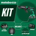 Metabo HPT Clearance | Metabo HPT W18DAQBM 18V MultiVolt Lithium-Ion Brushless Cordless Drywall Screw Gun Kit with Collated Screw Magazine (2 Ah) image number 11