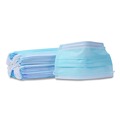 Masks | Boardwalk MS2000BX 3-Ply General Use Face Mask - Blue (50/Box) image number 2