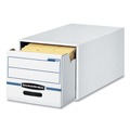  | Bankers Box 00722 STOR/DRAWER Basic Space-Savings 16.75 in. x 19.5 in. x 11.5 in. Legal File Storage Drawers - White/Blue (6/Carton) image number 1