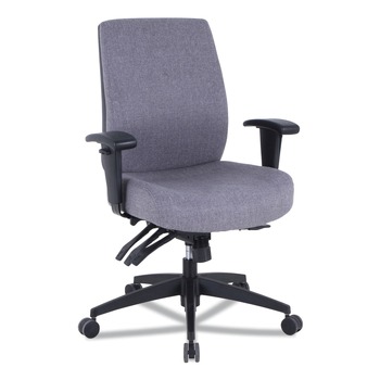 Alera HPT4241 Wrigley Series 24/7 High Performance Mid-Back Multifunction Task Chair - Gray