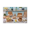 Food Trays, Containers, and Lids | Pactiv Corp. NOB02KECTE 9 in. x 4.85 in. x 2 in. EarthChoice Tamper Evident OneBox Paper Box - Kraft (100/Carton) image number 3