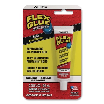 Flex Seal Products 0.75 oz Flex Glue Super Strong Waterproof Glue - Dries White (24/Carton)