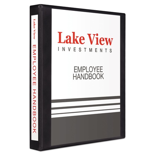 Office Jansan | Avery 79699 Heavy-Duty 1 in. Capacity 11 in. x 8.5 in. 3 Ring View Binder with DuraHinge and One Touch EZD Rings - Black image number 0