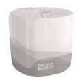 Toilet Paper | Georgia Pacific Professional 19880/01 2-Ply Septic Safe Pacific Blue Basic Bathroom Tissue - White (550 Sheets/Roll, 80 Rolls/Carton) image number 4