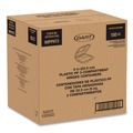 Food Trays, Containers, and Lids | Dart 90PPHT3 9 in. x 8.75 in. x 3 in. 3-Compartments ProPlanet Microwaveable Plastic Hinged Containers - Clear (150/Carton) image number 1