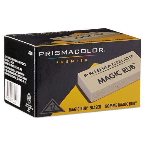 Office Jansan | Prismacolor 73201 MAGIC RUB Rectangular Block Medium Eraser for Pencil/Ink Marks - Off-White (1-Dozen) image number 0
