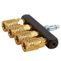 Air Tool Accessories | Metabo HPT 115315M 1/4 in. FNPT Straight Manifold with 4 Coupler Plugs image number 0