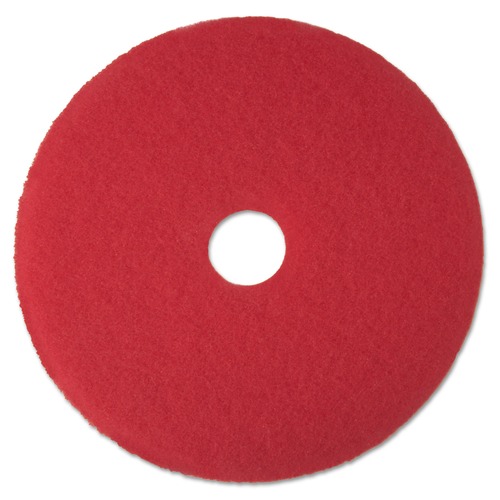 Floor Cleaners | 3M 5100 14 in. Diameter Low-Speed Buffer Floor Pads 5100 - Red (5/Carton) image number 0