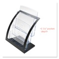 Office Jansan | Deflecto 693704 11.25 in. x 6.94 in. x 13.31 in. 3-Tier Literature Holder - Leaflet Size, Black image number 8