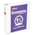 Office Jansan | Avery 05726 11 in. x 8.5 in. 1.5 in. Capacity Economy View Binder with 3 Round Rings - White image number 0