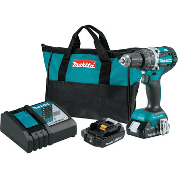 Factory Reconditioned Makita 18V LXT Compact Brushless Lithium-Ion 1/2 in. Cordless Hammer Drill Kit with 2 Batteries (2 Ah)