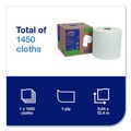 Paper Towels and Napkins | Tork 500105 1-Ply 9 in. x 12.4 in. Light Duty Cleaning Cloth Giant Roll - White (1/Carton) image number 2