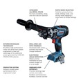Combo Kits | Bosch GXL18V-260B26 18V Brushless Lithium-Ion Cordless Hammer Drill Driver and 2-in-1 Bit/Socket Impact Driver/Wrench Combo Kit with 1 Battery (8 Ah) and 1 Battery (4 Ah) image number 3